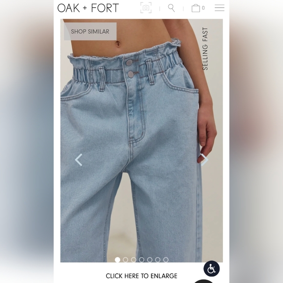 Oak and Fort Paperbag Waist Jean - Picture 5 of 7